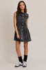 SLEEVELESS MINI DRESS IN DENIM FABRIC - Little Jill & Co.