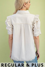 Linen Button Up Shirt Oatmeal