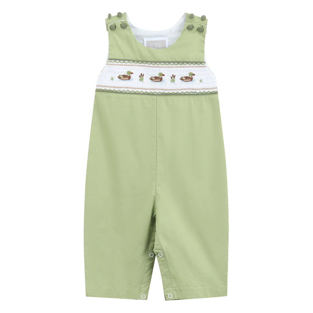 Pistachio Green Mallard Duck Smocked Longalls