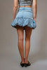 Bubble Hem Denim Skirt - Little Jill & Co.