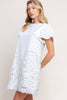 A solid woven eyelet dress - ID23507