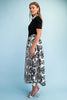 Half Button Shirt Dress Black