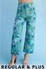 Green Floral Mix Pants