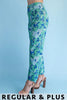 Green Floral Mix Pants