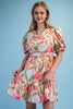 Coral Floral Dress