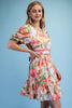 Coral Floral Dress