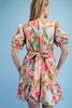 Coral Floral Dress