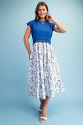 Sweatshirt Floral Dress Royal