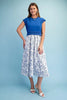 Sweatshirt Floral Dress Royal