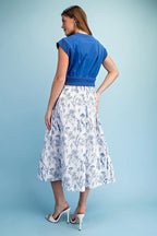 Sweatshirt Floral Dress Royal