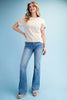 Ruched Short Sleeve Stone