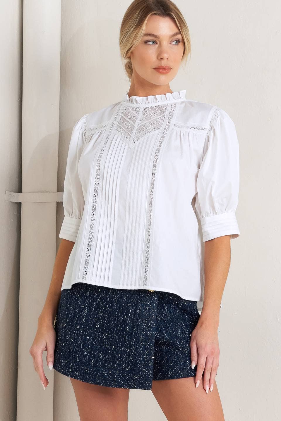 A solid woven top - FT1764