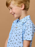 Boys Mallard Skies Knit Short Sleeve Performance Polo