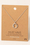 Gold Dipped Bubble Letter Pendant Necklace