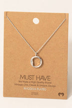 Gold Dipped Bubble Letter Pendant Necklace