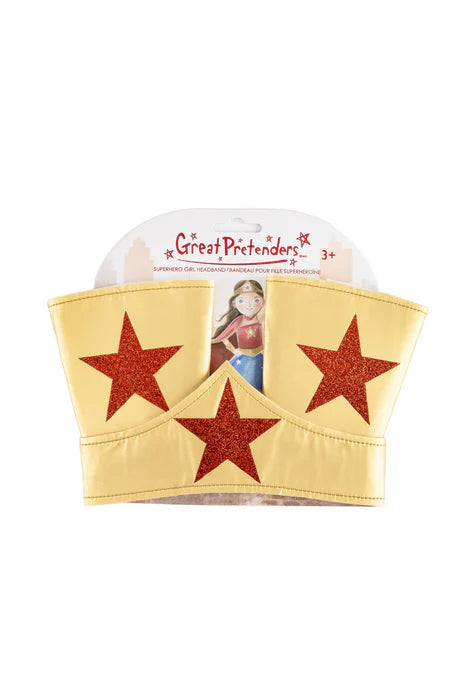 Superhero Girl Headband & Arm Cuffs, 3pcs