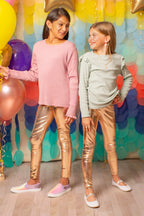 Love Life Legging Gold - Little Jill & Co.