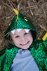 Toddler Dragon Cape Green Metallic