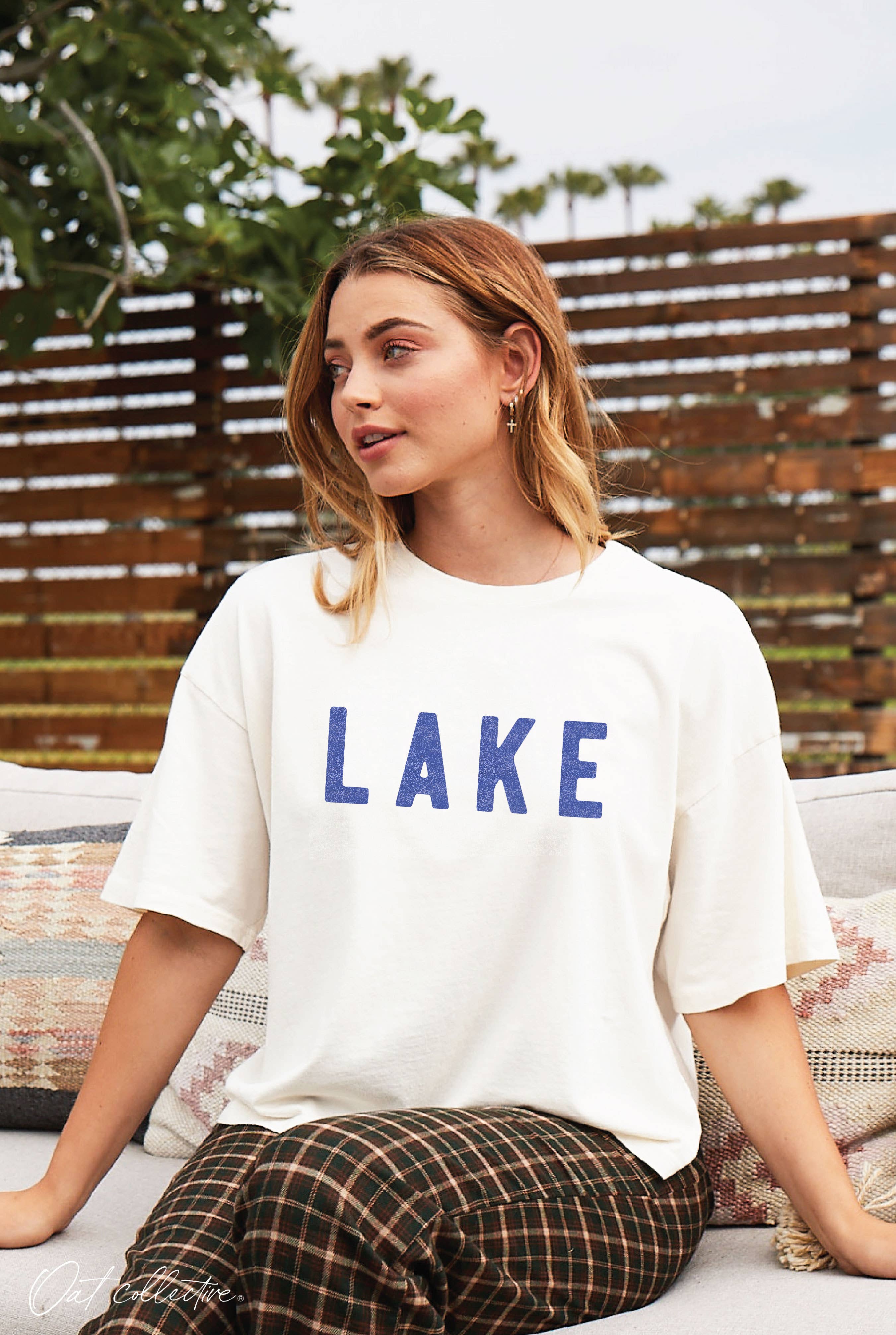 LAKE Cropped Mineral Graphic Top