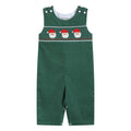 Green Corduroy Santa Smocked Longall