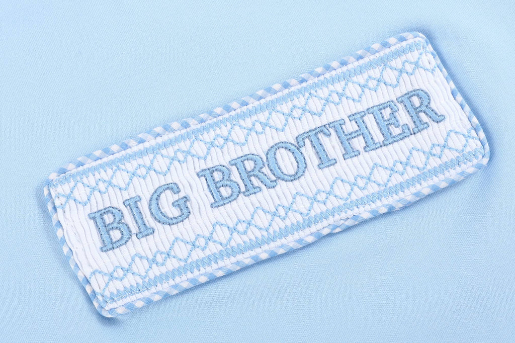 Light Blue Big Brother Smocked Shirt and Shorts Set
