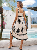 FLORAL PRINT STRAPLESS DRESS - Little Jill & Co.