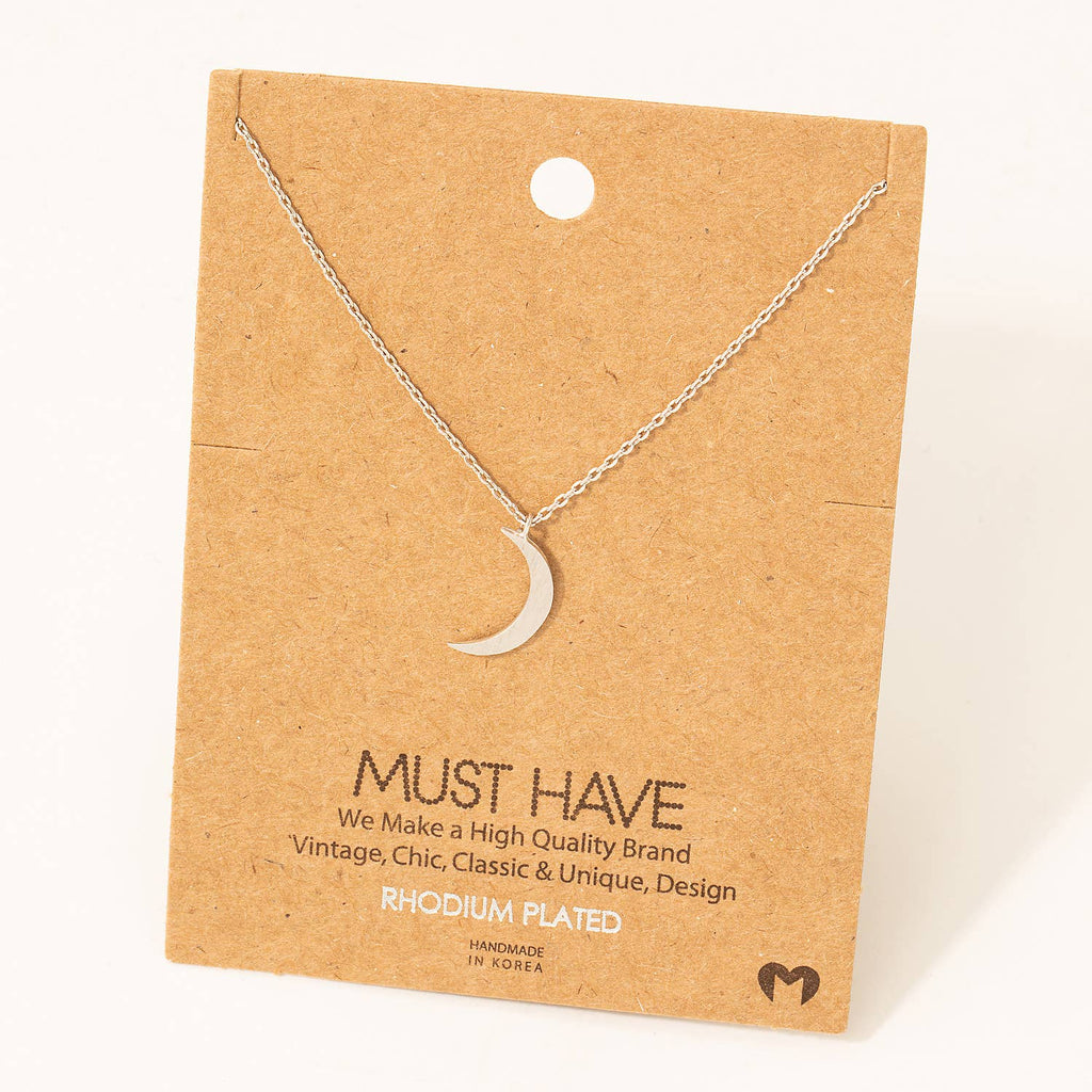Moon Crescent Pendant Necklace