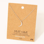 Moon Crescent Pendant Necklace