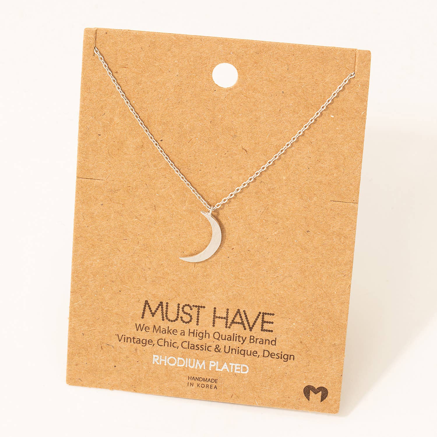 Moon Crescent Pendant Necklace