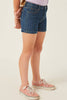 Girls Roll Up Denim Shorts