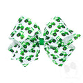 King Farm-themed Grograin Green Tractor Print Hair Bow