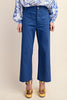 Ankle Cropped Pants Denim Color