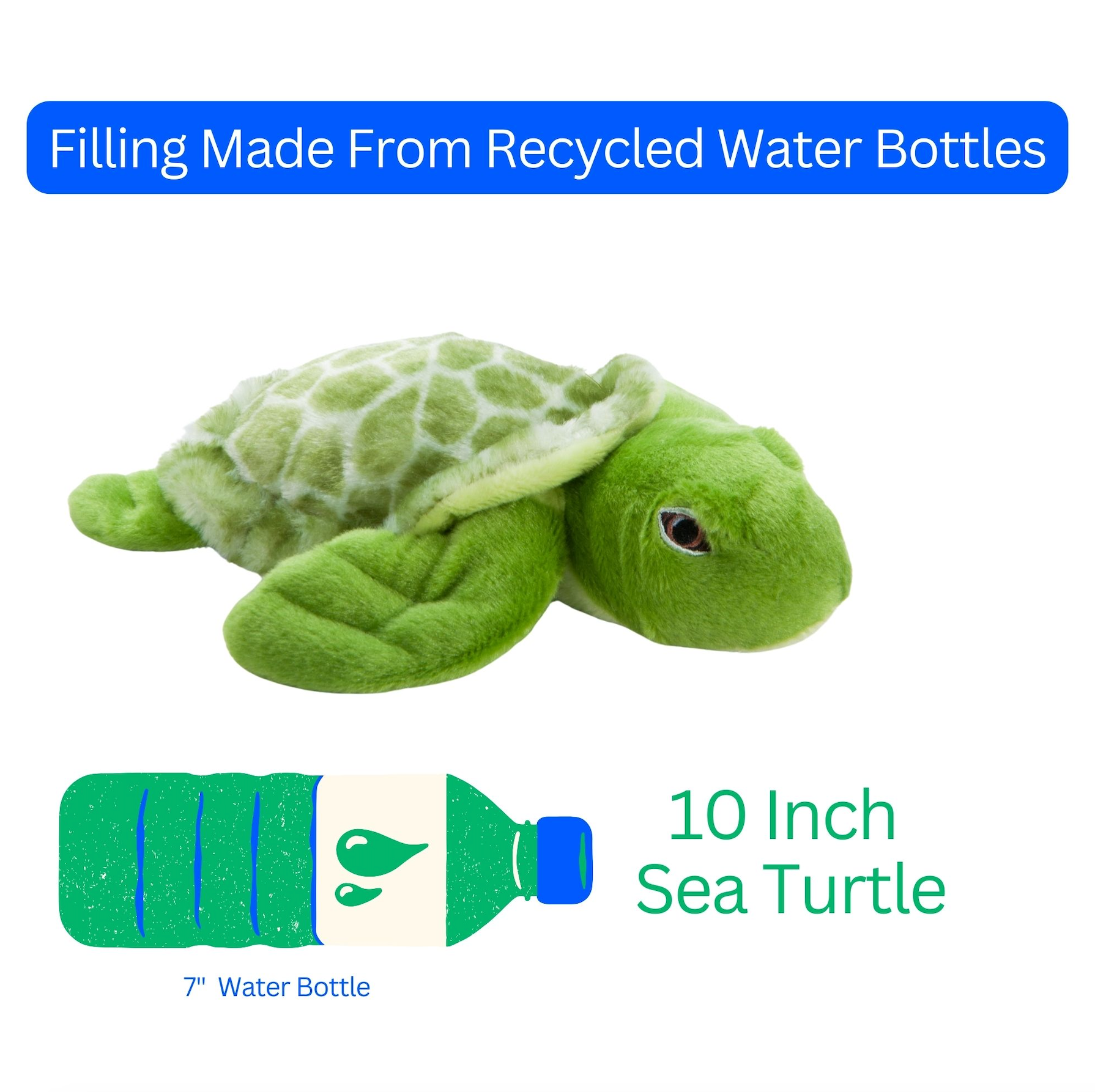 Earth Keeperz Sea Turtle small 10" - Little Jill & Co.