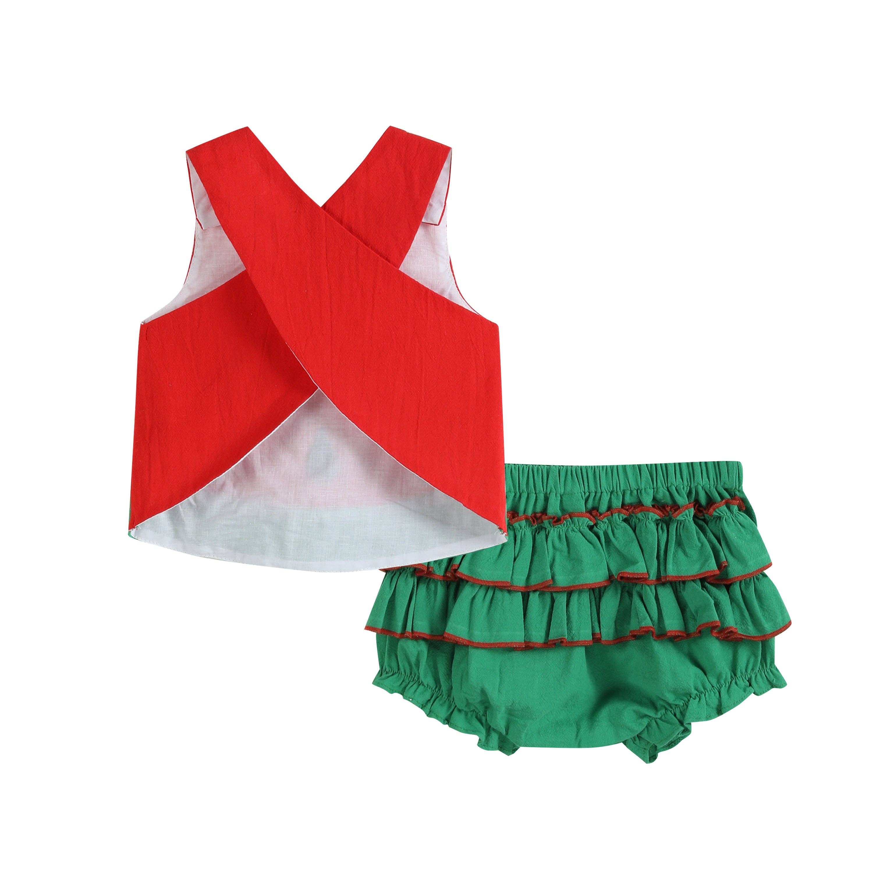Red and Green Watermelon Top and Bloomers
