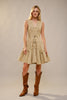Western Stitch Flare Denim Dress Sand - Little Jill & Co.