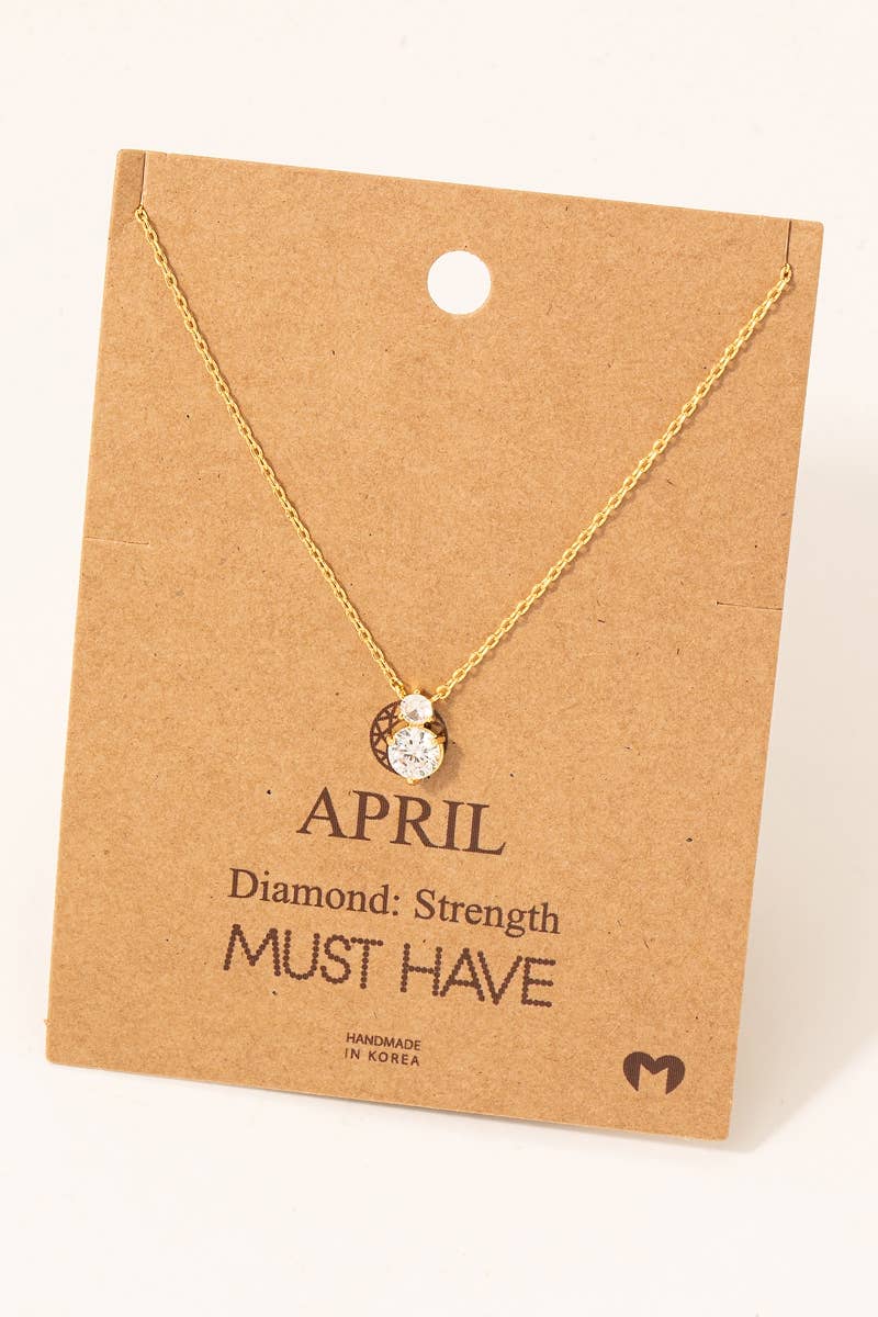 Birthstone Pendant Necklace