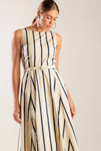 A striped woven midi dress - FD1503
