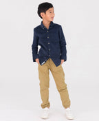 Boys Dark Khaki Jogger Pants