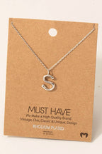 Gold Dipped Bubble Letter Pendant Necklace