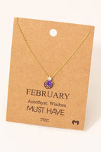 Birthstone Pendant Necklace