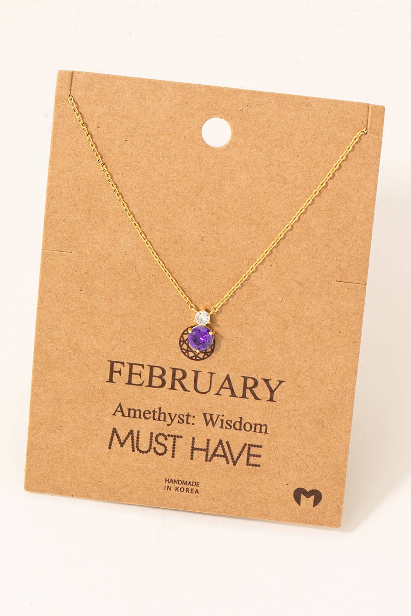 Birthstone Pendant Necklace
