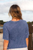 SALT WATER AND SUNSETS Cropped Mineral Graphic Top