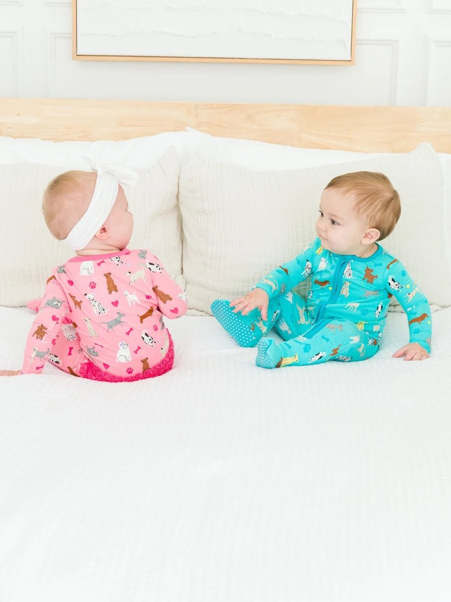 Puppy 1pc Footie PJ Blue