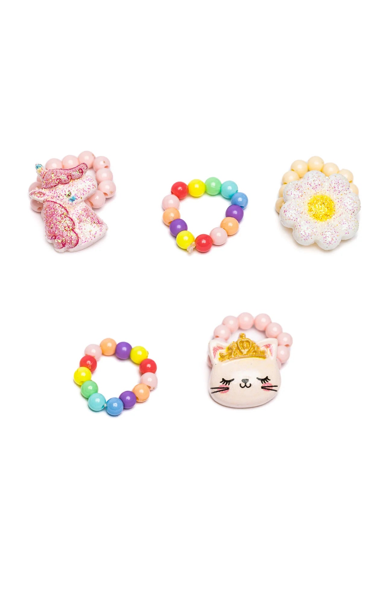 Flower Kitty Unicorn Ring Set - Little Jill & Co.