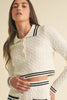 Cable-knitted Sweater top