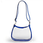 Sara Large Clear Purse - Royal Blue