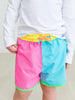 Neon Color Block Swim Trunk
