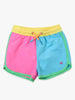 Neon Color Block Swim Trunk