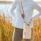 Oatmeal Canvas HydroBag® with Canvas and Vegan Leather Strap