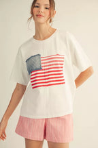 American Flag Patch Tee